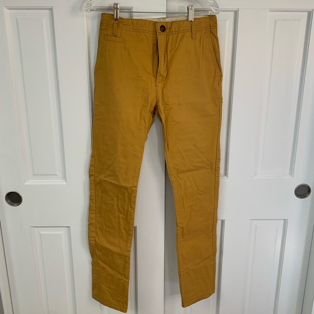 Mustard yellow slim fit pants size 29